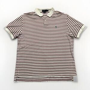 Polo Ralph Lauren Short Sleeved Polo Shirt Red White Blue‎ Stripes Men’s XXL